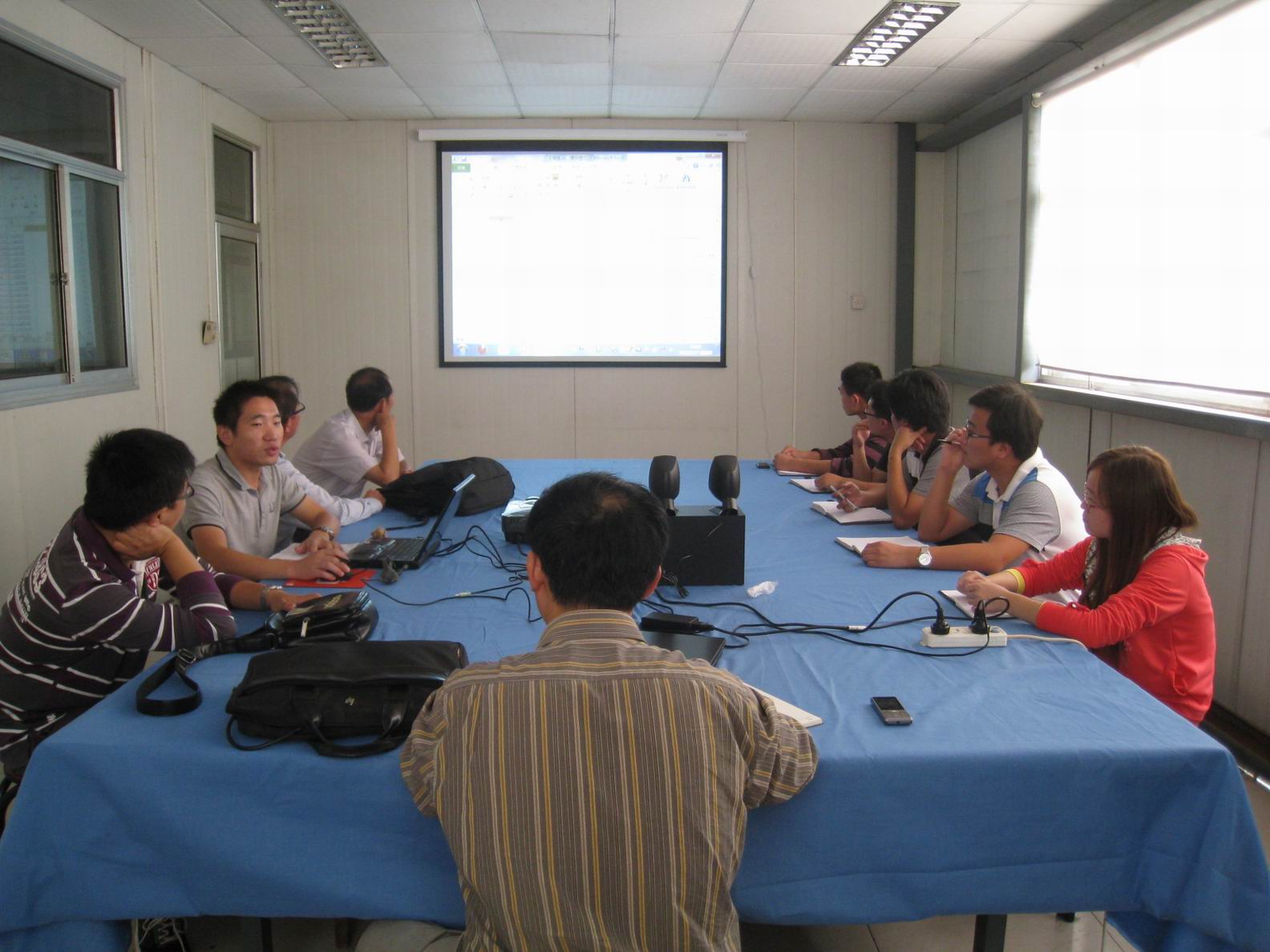 泰山學(xué)院來公司進(jìn)行合作項目總結(jié)與交流